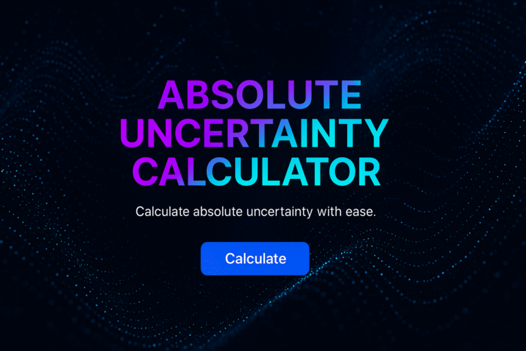 Absolute Uncertainty Calculator